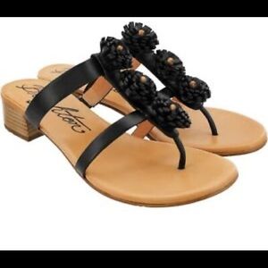 Brighton “Loren” Black Leather Sandal Sz. 9.5